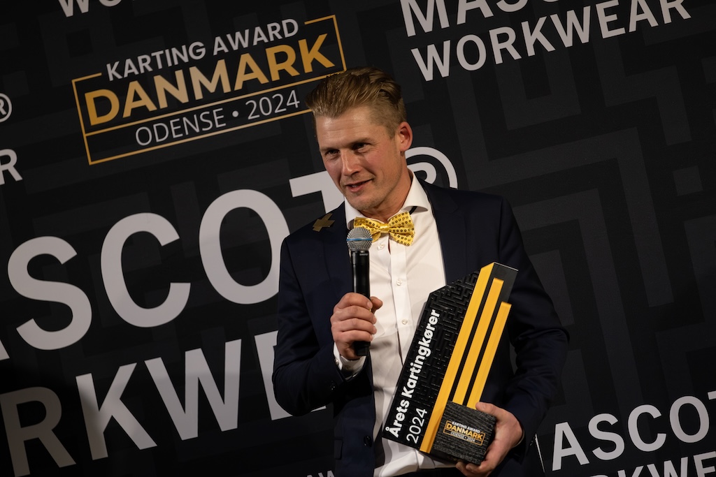 Rasmus Haugaard hyldes til Karting Award Danmark.
(Foto: Niklas Majgaard)
